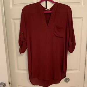 Lush Roll Tab Sleeve Tunic